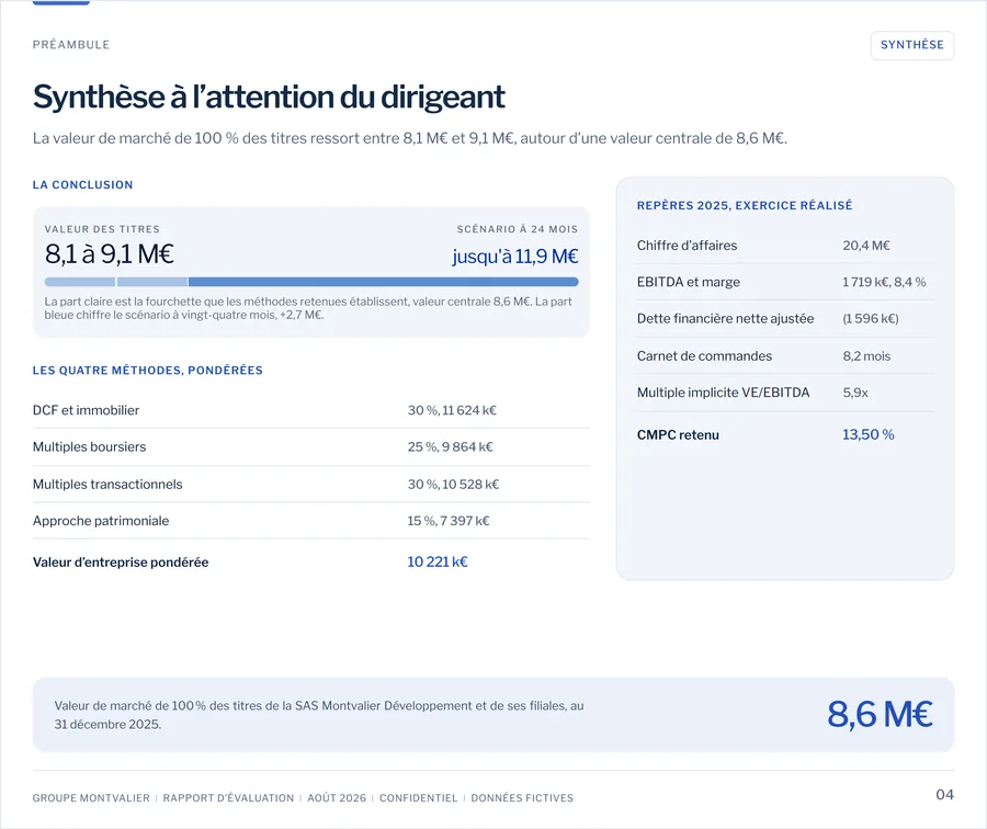 Extrait 2 sur 10, Synthèse à l’attention du dirigeant